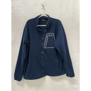 Under Armour Storm Men 2XL Sweatshirt blue Full Zip Logo Size 2XL